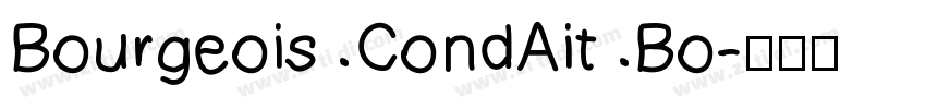 Bourgeois CondAit Bo字体转换